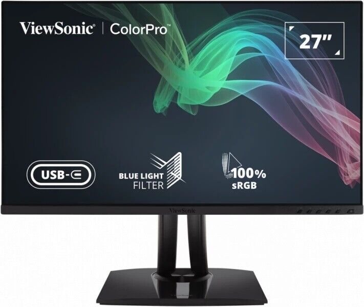 ViewSonic VP2756-2K 27 QHD 2560x1440 Professional Graphic Design w USB-C