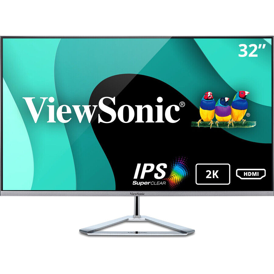 ViewSonic VX3276-2K-MHD Monitor 32 2560x1440 WQHD IPS w Ultra-Slim Design Retail