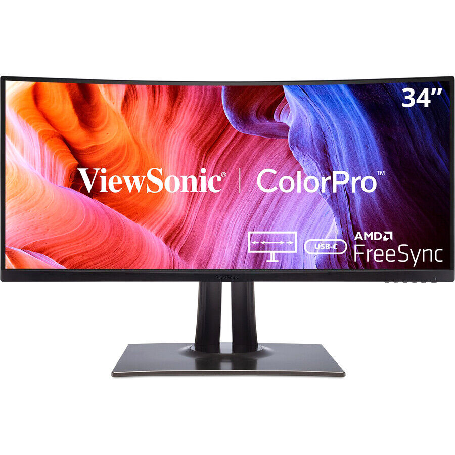 ViewSonic VP3481A Monitor 34Curved Ultra-Wide 100Hz Freesync ColorPro 3440x1440