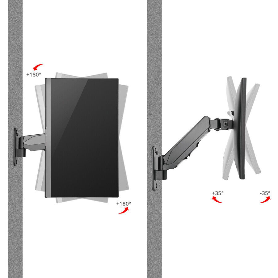 SIIG CE-MT2K12-S1 Aluminum Gas Spring Monitor Wall Mount 17 inch to 32 inch
