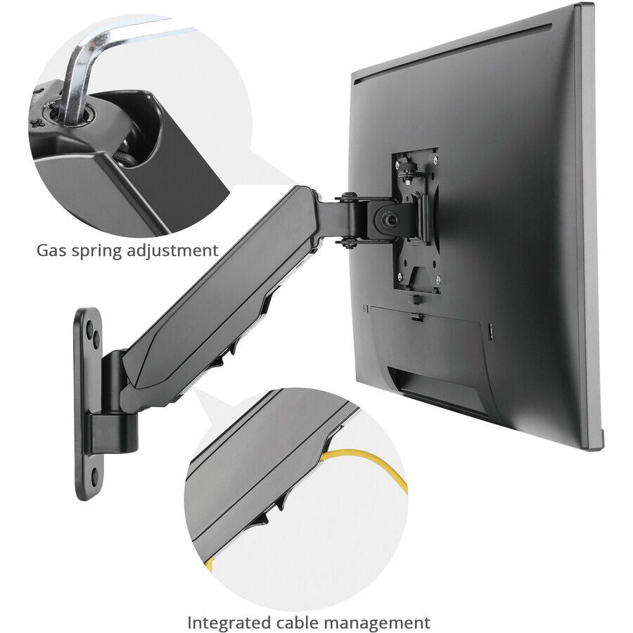 SIIG CE-MT2K12-S1 Aluminum Gas Spring Monitor Wall Mount 17 inch to 32 inch