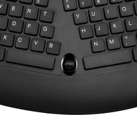 Adesso AKB-160UB TruForm Ergonomic Keyboard w Palm Rest 17 Hot Keys Scroll Wheel