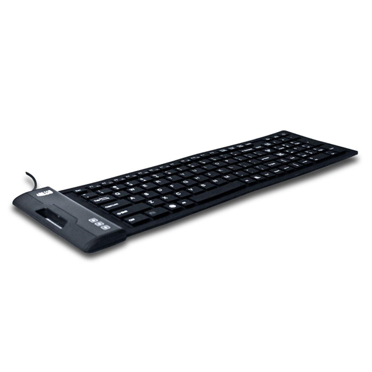 Adesso AKB-222UB Waterproof Antimicrobial Flexible Washable Compact Keyboard USB