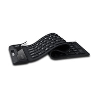 Adesso AKB-222UB Waterproof Antimicrobial Flexible Washable Compact Keyboard USB