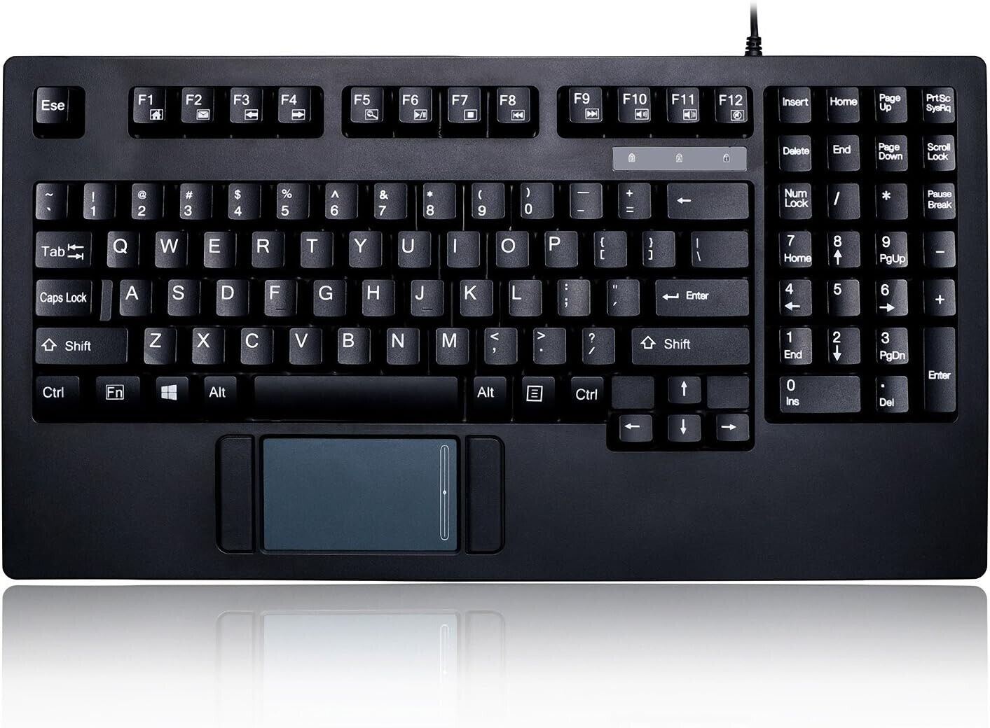 Adesso AKB-425UB EasyTouch Rackmount Touchpad Industrial Multimedia Keyboard USB