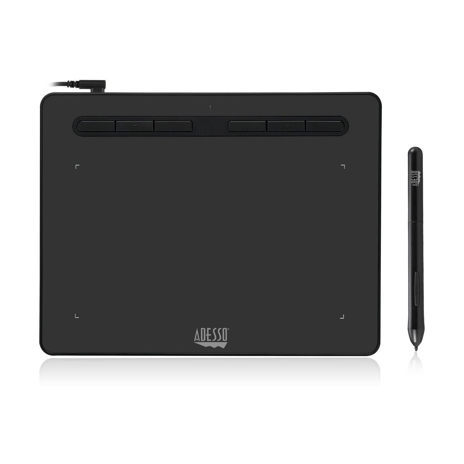 Adesso CYBERTABLET K10 10" x 6" Graphic Tablet USB-C No Battery Stylus PC MAC