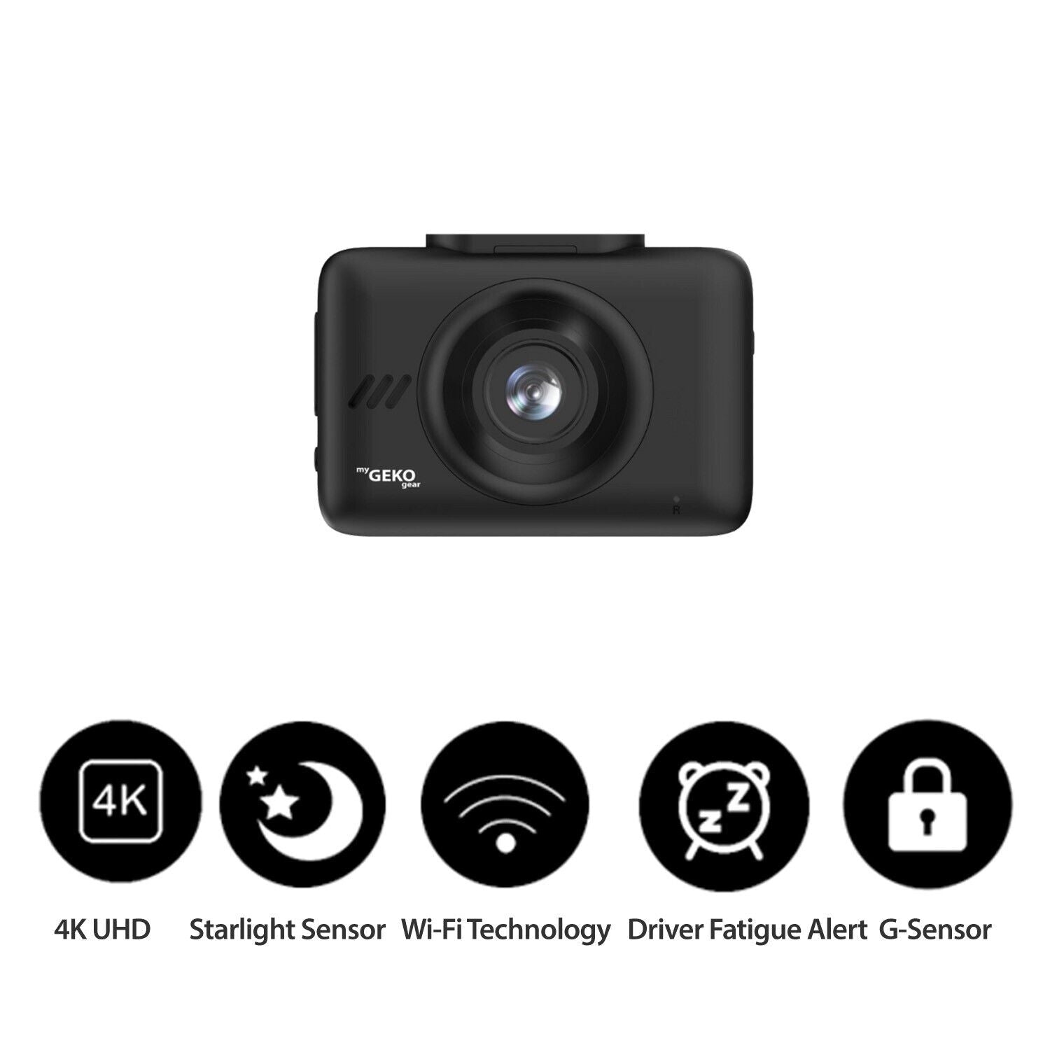 Adesso GekoGear GO53532G Orbit 535 4K UHD WiFi Magnetic DashCam 32G Sony Starvis