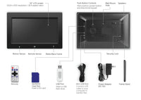 Aluratek ADMSF310F 10" LCD Digital Photo Picture Slideshow Motion Frame SD 4G