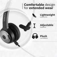 Codi A04616 CLARO Bluetooth Wireless Mono Headset w AI-ENC Noise Cancel Boom MIC