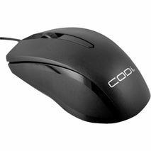 Codi A05017 Ambidextrous 3 Button Optical Scroll Mouse 1200DPI Black PC MAC