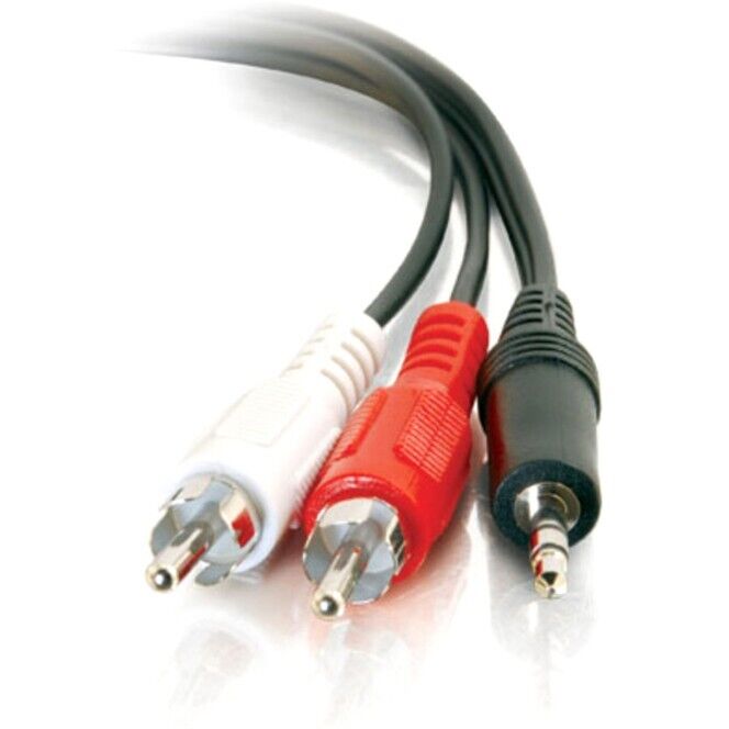 C2G 40423 6FT (72") RCA Y Audio Cord Cable 3.5 mm Mini-Phone RCA Red RCA White