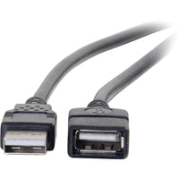 C2G 52106 3.3FT (1M) USB-A to USB-A 2.0 Extension BLACK Cord Cable Male Female