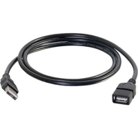 C2G 52106 3.3FT (1M) USB-A to USB-A 2.0 Extension BLACK Cord Cable Male Female