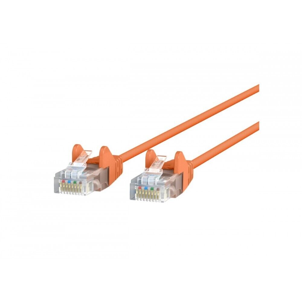 Belkin CE001B03-ORG-S 3FT CAT6 Snagless ORANGE 28AWG RJ45 Ethernet Patch Cable