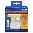 Brother DK2214 DK .47" x100' Black on White Continuous Length Paper Tape Narrow