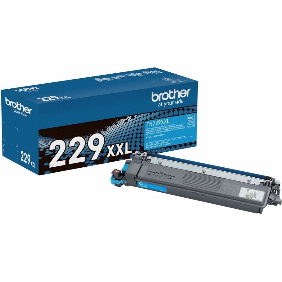 Brother TN229XXLC Super High Yield CYAN Laser Toner up to 4000 Pages Single Pack