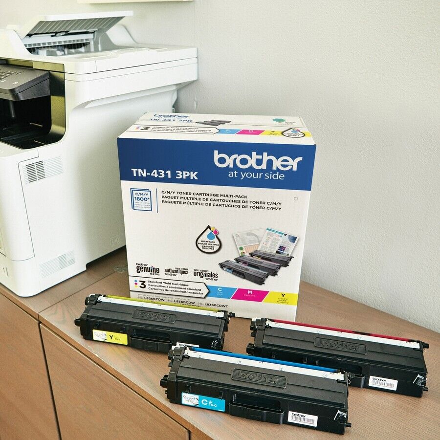 Brother TN4313PK Standard CYAN MAGENTA YELLOW Laser Toner 1800Pgs 3 Colors Pack