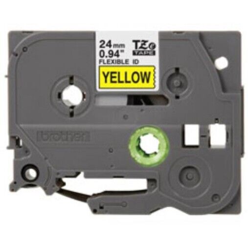 Brother TZEFX651 P-Touch 1"x26.2' BLACK on YELLOW Flexible ID Label Tape Cartrdg