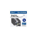 Brother TZE2316PKB P-Touch 1/2"x26.2' BLACK on WHITE Laminated Label Tape 6/Pack