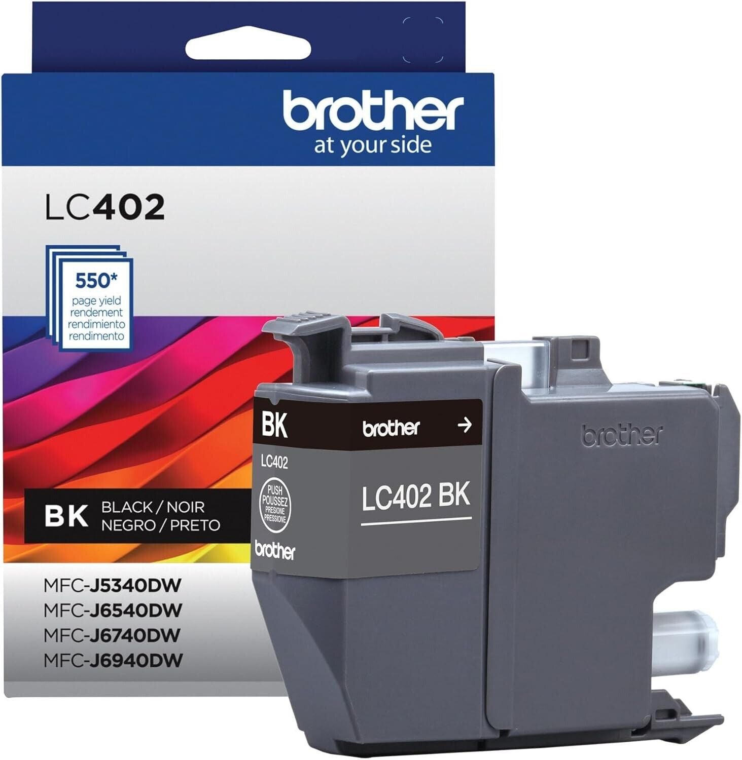 Brother Original LC402BKS Standard Yield BLACK Ink Cartridge up to 550 Pages