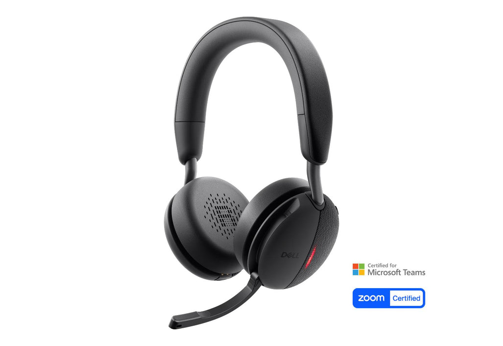 Dell WL5024-DDAO Wireless PRO Headset TEAMS Google Stereo Noise Cancel MIC BLACK