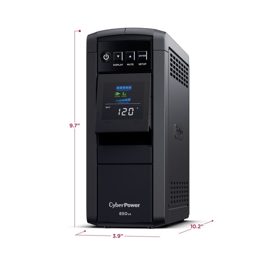 CyberPower CP850PFCLCD 5+5 Outlets PFC SineWve Tower UPS System 850VA 510W 1150J