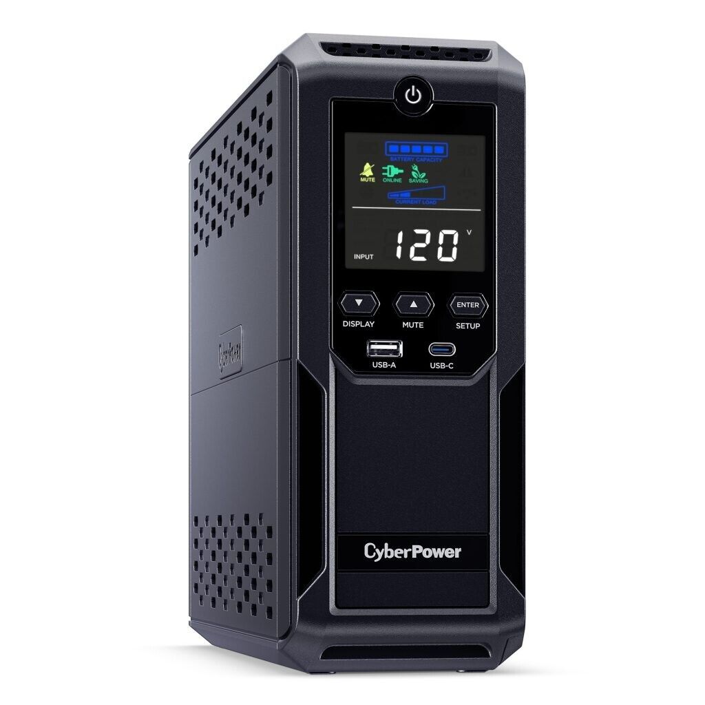 CyberPower CP1350AVRLCD3 6+6 Outlets Intelligent LCD UPS System 1350VA 1500J USB