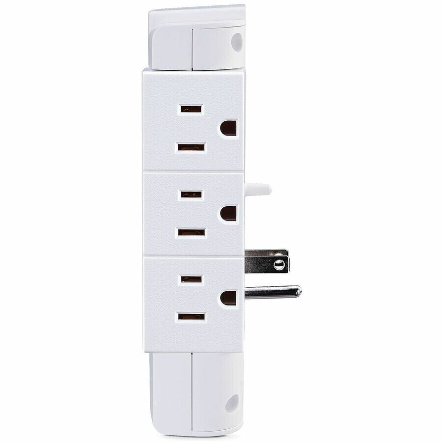 CyberPower CSP600WSURC2 6 Outlet Surge Protection w 2 USB 1200J Wall Plug WHITE