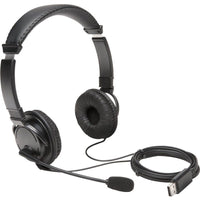 Kensington K97601WW Classic USB-A Stereo Over Ear Headset with Boom Mic Comfort