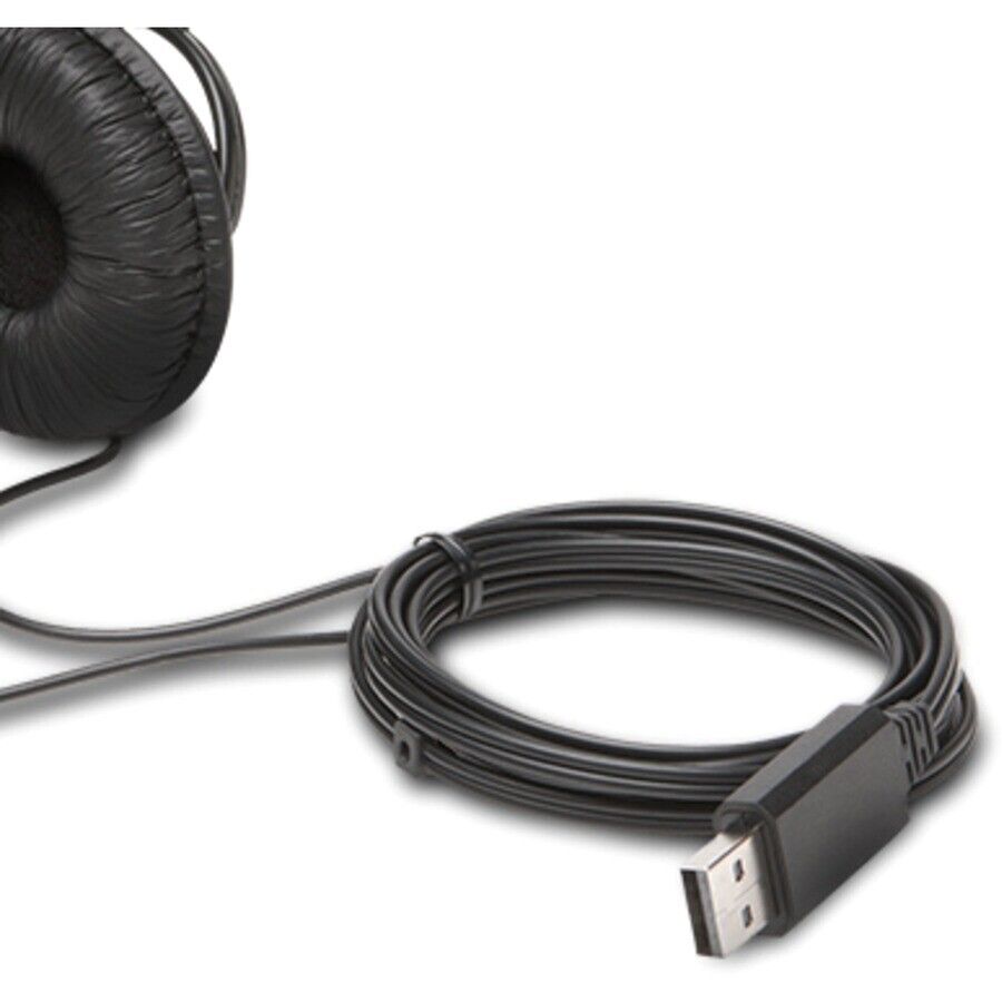 Kensington K97601WW Classic USB-A Stereo Over Ear Headset with Boom Mic Comfort