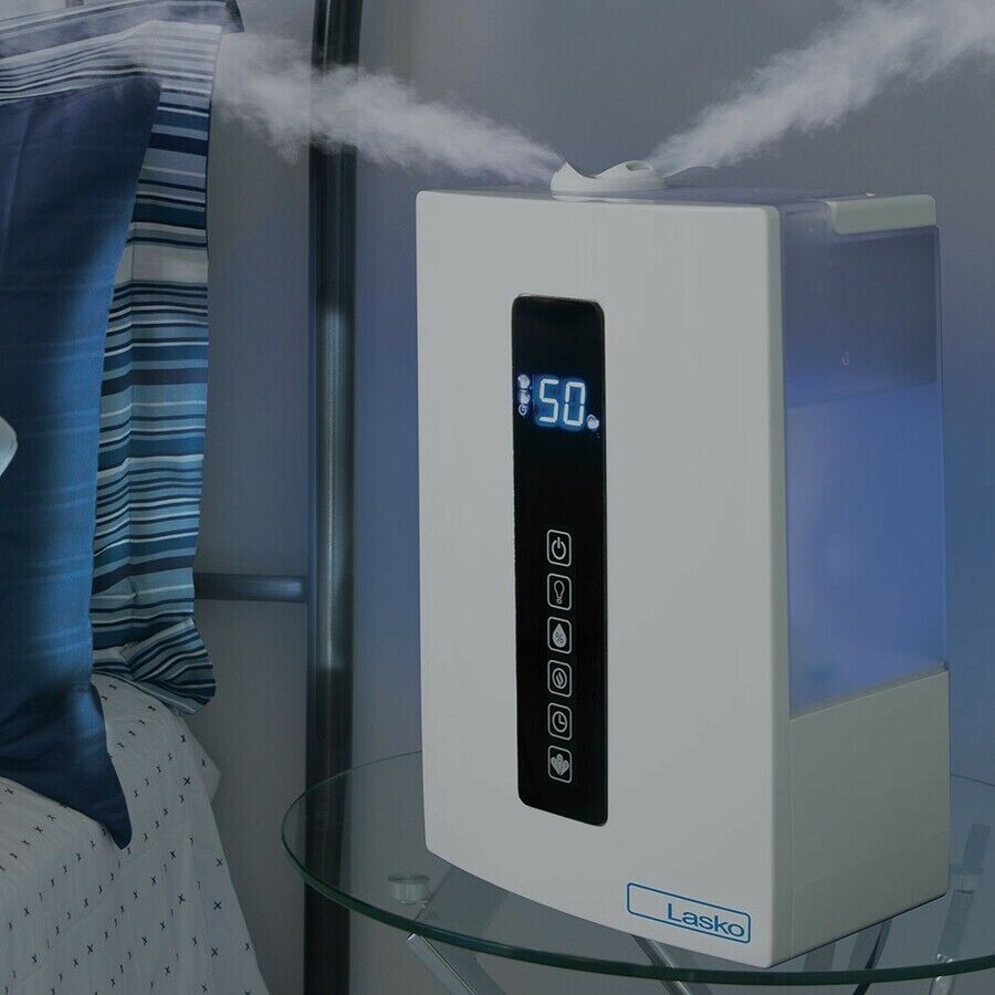 Lasko UH300 14" Ultrasonic Warm Cool Mist Humidifier Quiet Tower Auto OFF LED