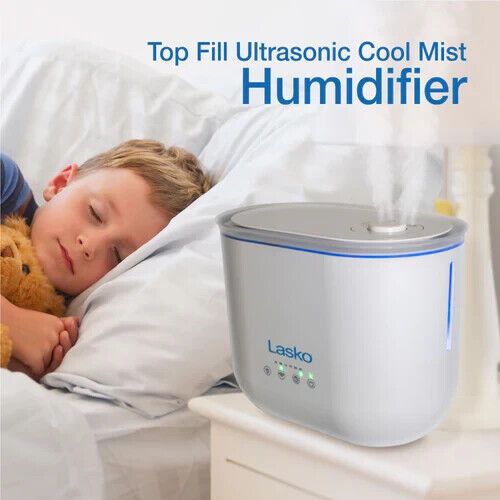 Lasko UH250 10" Top Fill Ultrasonic Cool Mist Humidifier 3.5L Scent Tray WHITE