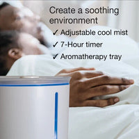 Lasko UH250 10" Top Fill Ultrasonic Cool Mist Humidifier 3.5L Scent Tray WHITE
