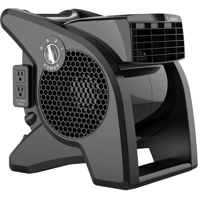 Lasko U15617 Pro Pivoting Blower Utility Fan 3 Speed Portable Carry Grip BLACK
