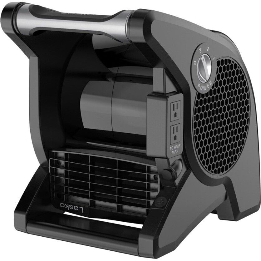 Lasko U15617 Pro Pivoting Blower Utility Fan 3 Speed Portable Carry Grip BLACK