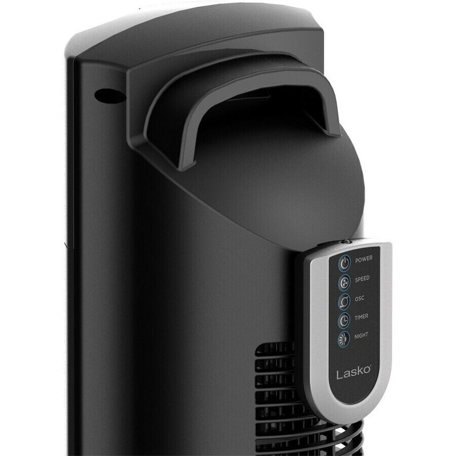 Lasko T48314 42.5" TOwer Floor Fan 3 Speed Timer Night Mode Oscillating BLACK