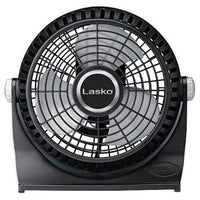 Lasko 507 10" Portable 2 Speed Breeze Table Floor Fan 360 Pivor Compact BLACK