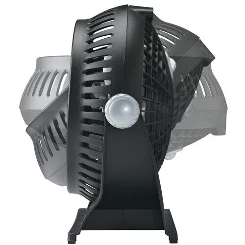 Lasko 507 10" Portable 2 Speed Breeze Table Floor Fan 360 Pivor Compact BLACK