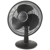 Lasko 2017 12" 3 Speed Oscillating TIle Desk Fan Quiet Easy Grip Portable BLACK