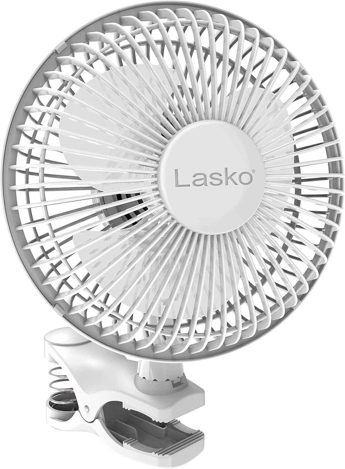 Lasko 2004W 6" Perconal Desk CLIP Fan Pivoting Tilt Quiet Portable Easy WHITE