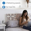 Lasko 2002W 6" Personal Desk Fan Pivoting Head Quiet Portable Easy Grip WHITE