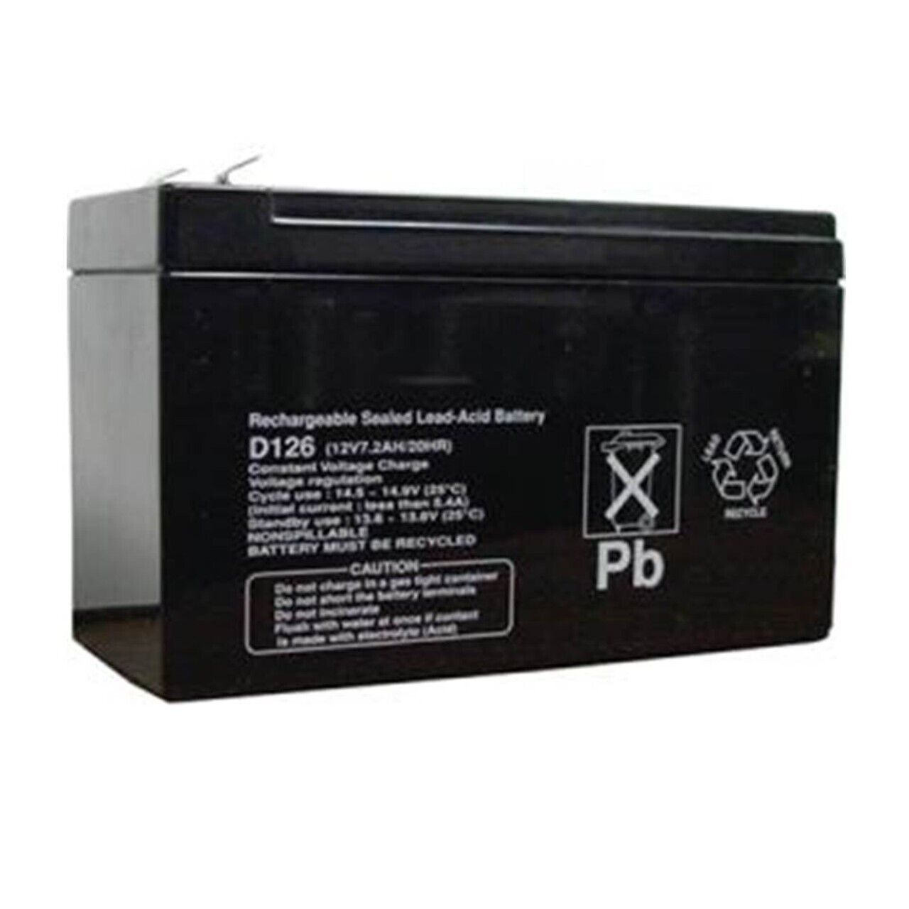 Bosch D126 12V, 7Ah Standby Battery, Rechargeable Sealed Lead-Acid Power Supply