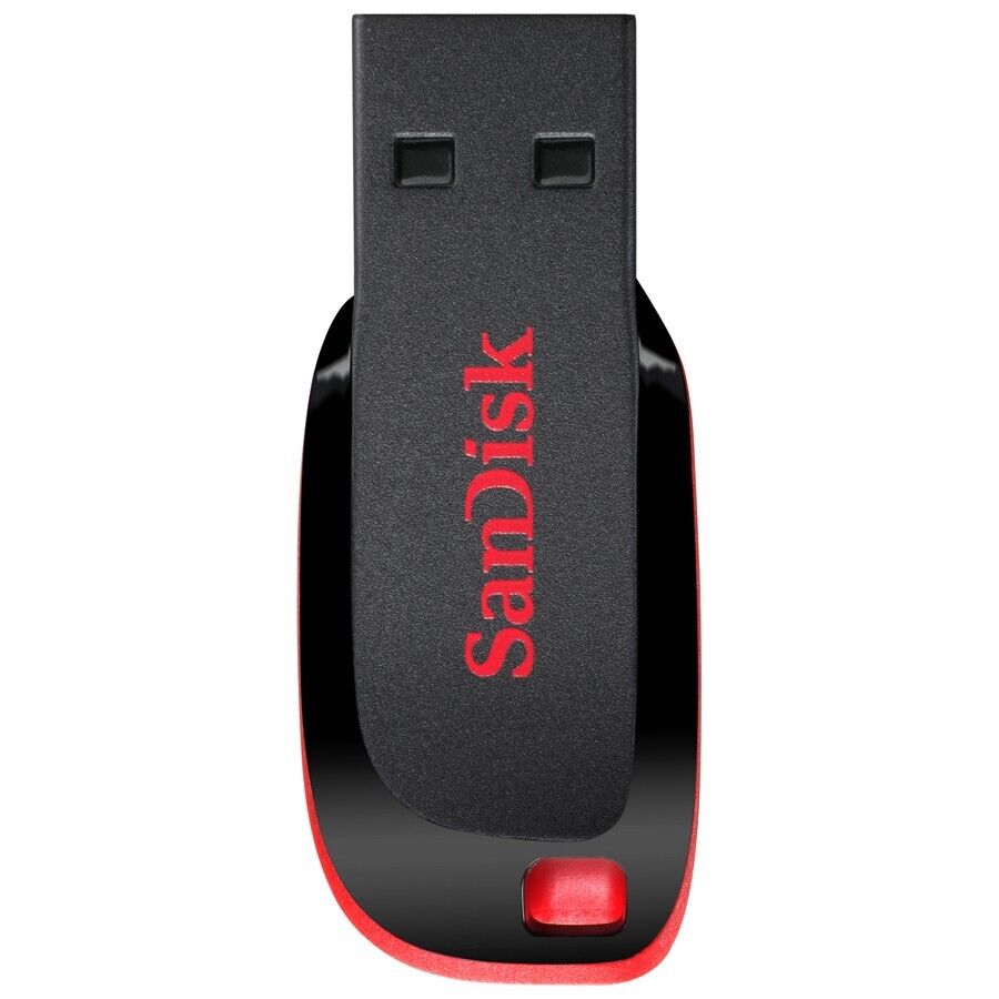 SanDisk SDCZ50-032G-B35 Cruzer Blade USB 2.0 Flash Drive 32GB 15mb Read BLACK