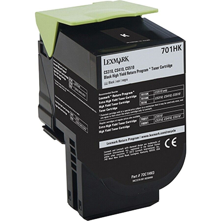 Lexmark 70C1HK0 Unison High Yield Laser Toner BLACK Cartridge 4K CS 310 410 510