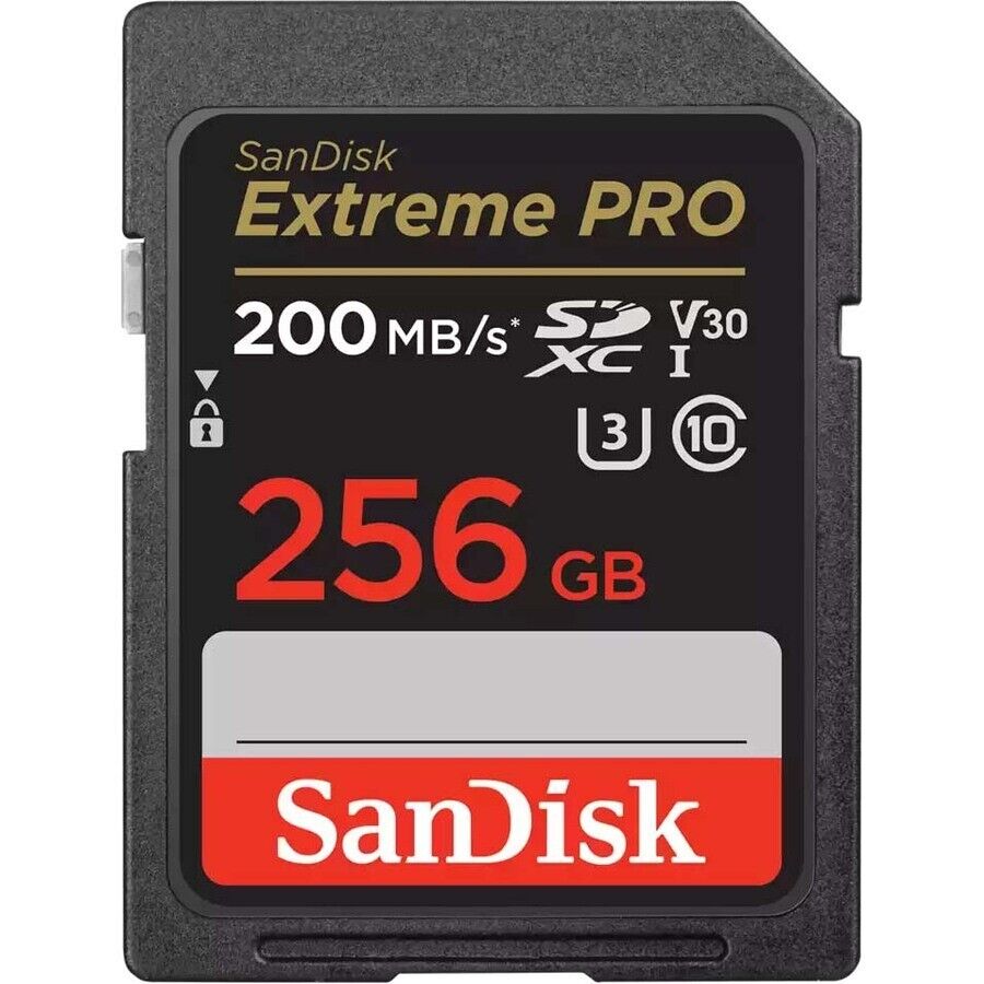 SanDisk SDSDXXD-256G-ANCIN Extreme PRO 256GB SD Class 3 USH-I U3 V30 SDXC 200mb