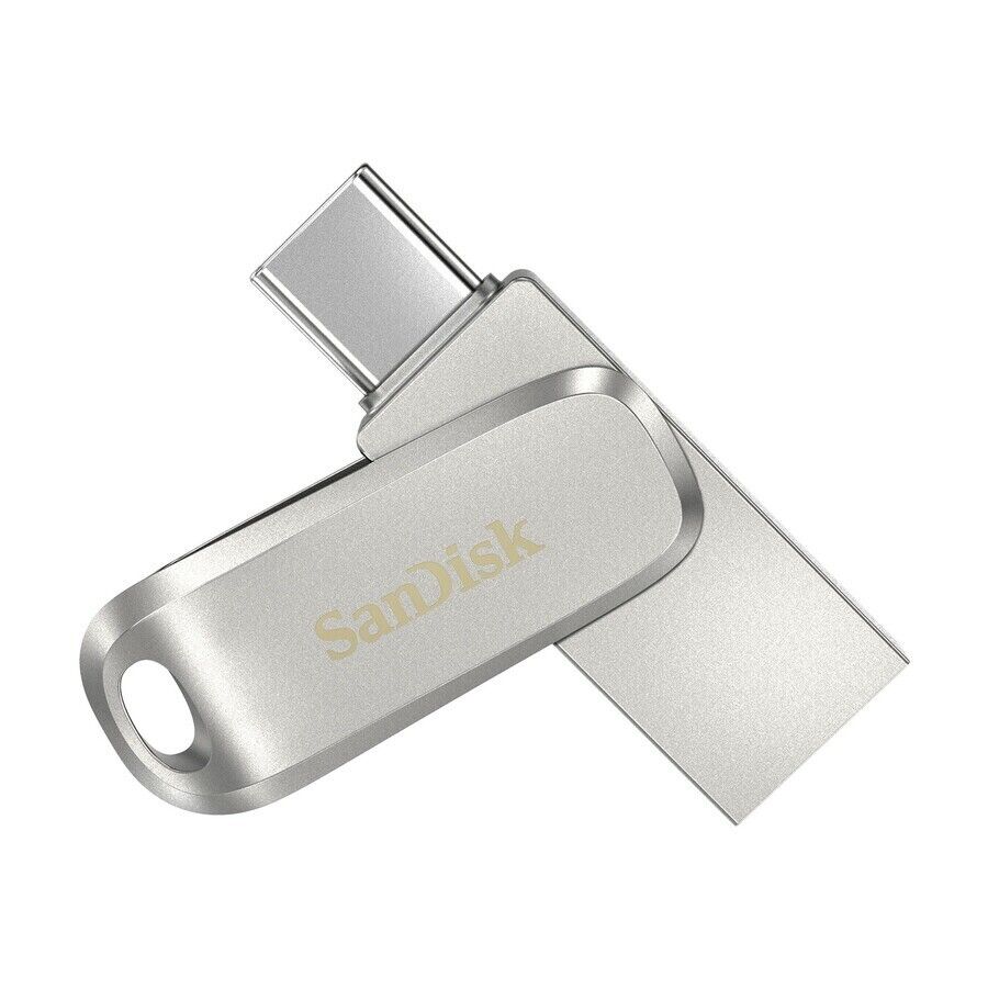 SanDisk SDDDC4-1T00-A46 Ultra Dual Luxe USB-C 3.1 Flash Drive 1TB 150mb SILVER