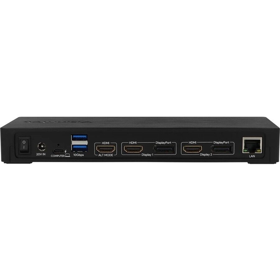 Visiontek 901502 VT7400 4K Display Docking Station USB-C/A DP HDMI RJ45 100W PD