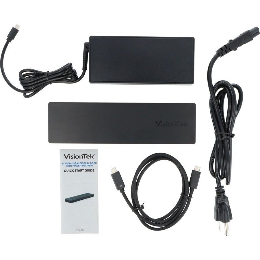 Visiontek 901381 VT2500 USB-C Display Docking Station HDMI DP 3.5mm RJ45 85W PD