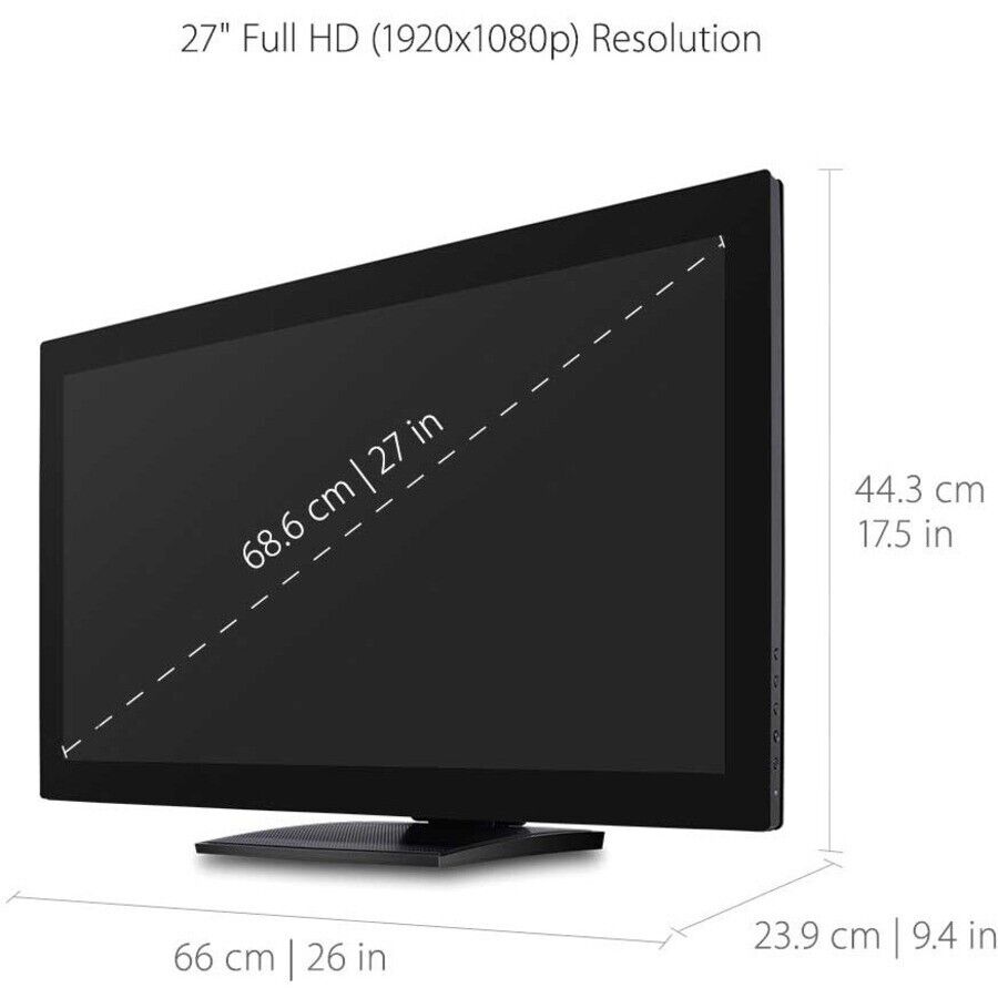 Viewsonic TD2760 27" 1080p 10 Point Multi Touch Monitor FHD HDMI DP VGA USB HUB