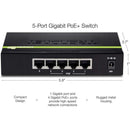 TRENDnet TPE-TG50g 5 Port Gigabit Unmanaged Switch 4 Port PoE+ 31W Budget Metal